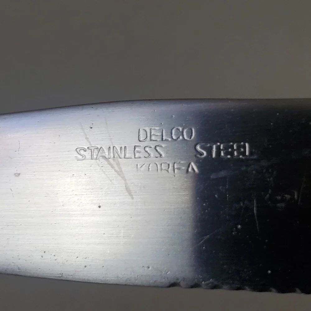 DELCO Stainless Steel Dinner Knife Serrated Blade Made in Korea